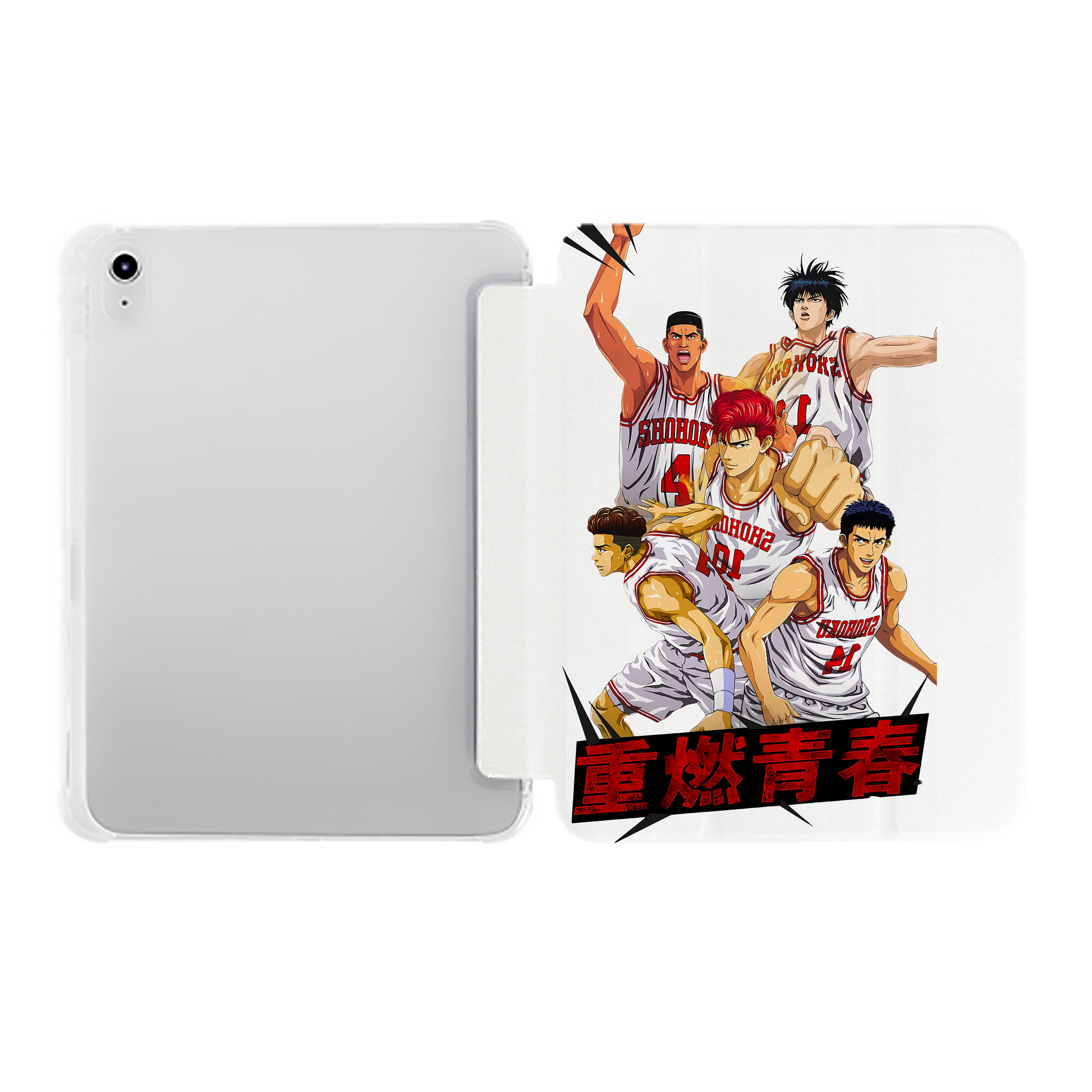 （画像用） SLAM DUNK／スラムダンク IPad ケース ペン収納付き 三つ折りスタンド PUレザー×シリコン 対応機種9.5/10.5/10.9インチ